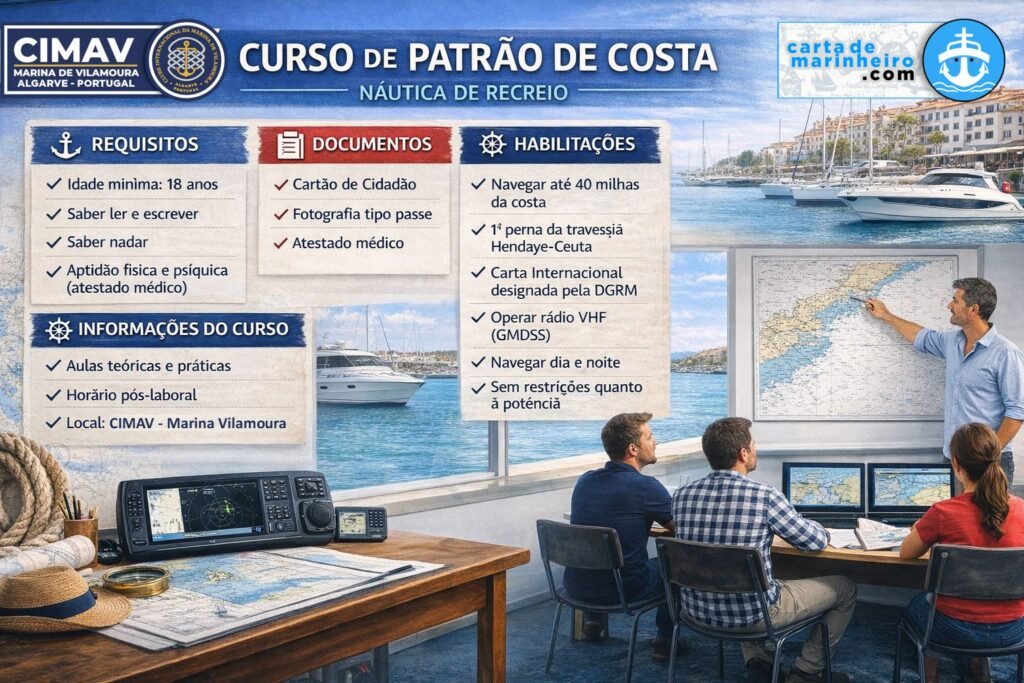 Informações Curso de Patrão de Costa